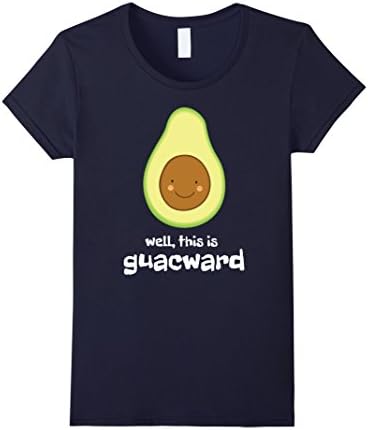 Womens Avocado Shirt: Well This Is Guacward Cute Taco Tee Small Navy