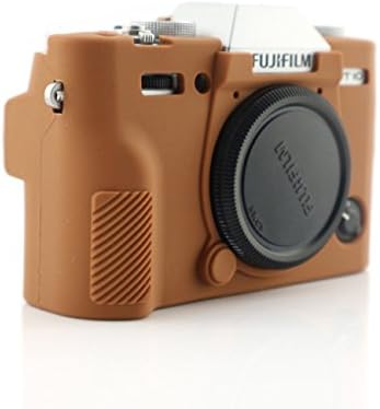 VIXFANNY Flexible Silicone Case Camera Body Protective Cover Skin for Fujifilm XT10 Digital Camera + MicroFiber Cloth - Brown