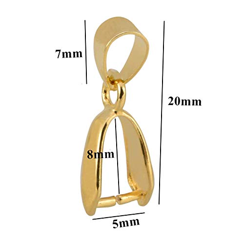 PHAETON 120PCS Jewelry Making Supplies Beads Metal Clip Buckle Beads Bead Pendant Connector Pinch for Jewelry Making Buckles Charm Connection