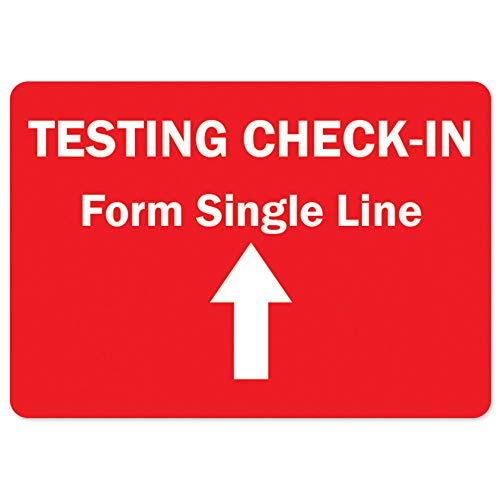 COVID-19 Notice Sign - Testing Check-in Form Single Line | Vinyl Decal | Protec…