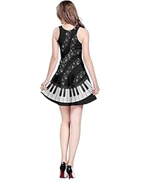 CowCow Vestido sin mangas para mujer con notas musicales