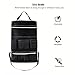 MoKo Multi-Pocket Car Backseat Organizer, Kick Mat Seat Back Protector, Foldable Travel Storage Bag Holder for Book/Bottle/Cool Beer/Tissue Box/Toys (Black & Beige)