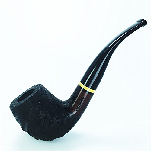 FULUSHOU Mediterranean Briar Wood Tobacco Pipe, Simple Atmosphere Tobacco Pipe - Carved Pipe