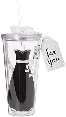 Slant Collection - 22 oz Double Wall Tumbler with Lid & Straw - Bridesmaid Embellishment