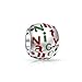 Red Green Naughty Nice Christmas Crystal Spacer Bead 925 Sterling Silver Core Fits European Charm Bracelet For Women