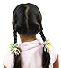 HipGirl Boutique Girls/Women Korker No Crease Ouchless Hair Bow Ponytail Holders (1 Pair Christmas Red Gold Green Korker Pony Holder)