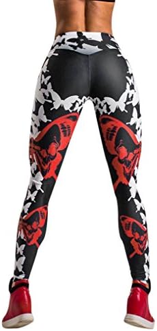 Women High Waist Gym Sport Yoga Leggings Mingfa Summer Butterfly Printing Workout Fitness Trousers Elastic Running Pants