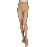 Melas Women's Matte Micro Control Top Pantyhose 10 Denier