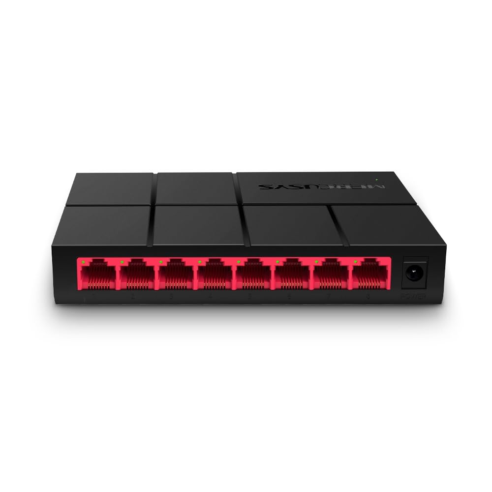 Mercusys MS108G 8-Ports Gigabit Netzwerk Switch, LAN Switch Ethernet Splitter, Plug-and-Play, Unmanaged, Lüfterlos