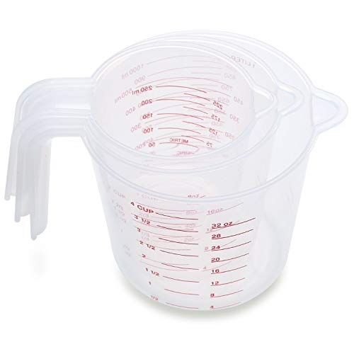 Home Value 3-Cup Plastic Measuring Cup (MEASURINGCUPPC03) by HV - Thumbnail 3