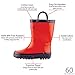 Lone Cone Rain Boots with Easy-On Handles for Toddlers and Kids, Firetruck Red, Little Kid 11