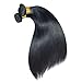 Brazilian Straight Hair 3 Bundles With Closure (16 18 20 with 14 inch) 9A Unprocessed Virgin Brazilian Straight Human Hair Weave Bundles with Closure Natural Color