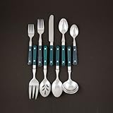Le Prix Green 44 Piece Flatware Set