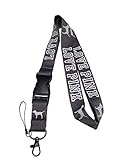 LOVE PINK Lanyard Gray Neck Strap Keychain ID Holder Keyring for Keys Phones Bags