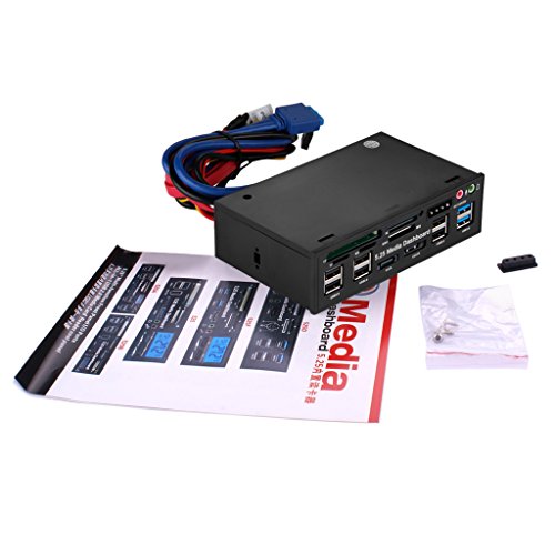 Fayleeko-525-Media-Dashboard-Muiti-funtion-Card-Reader-USB-20-USB30-20Pin-e-SATA-SATA-Front-Panel