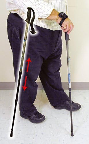 Telescopic Walking/Hiking Stick with Anti-Shock Mechanism - Lightweight &amp; Strong