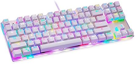 Veepola MotoSpeed K87s Colorful Illuminated Backlight87 Keys USB Wired Gaming Backlit Ke