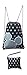 Disney Mickey Mouse Glow in the Dark Drawstring Backpack with Bonus Wristlet Wallet (Silver)