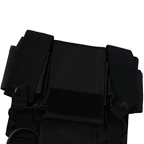 Saigain Radio Rig Chest Harness Bag Holster Holder Work Vest Rig Universal Hands Free for Two Way Radio Walkie Talkie(Rescue Essentials)