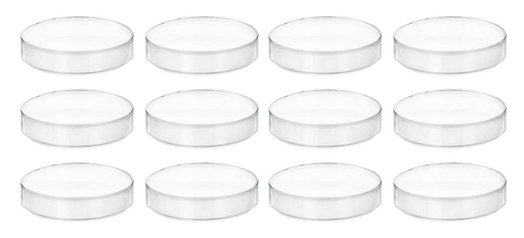 75 x 11mm Plastic Petri Dish - Polypropylene - Pack of 12