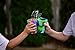 Silipint Safe Silicone Kids 8oz Cups Sea Swirl & Hippie Hop, U.S. Patented, BPA-Free, Unbreakable, Sealable Lid, Silistraws Included (2 Cups/Lids and Straws)