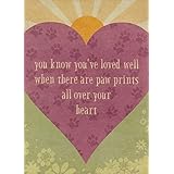 Loved Well Pawprints Pet Sympathy Card