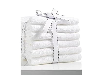 Fresh From Loom 6 Piece 450 GSM Cotton Face Towel Set - White