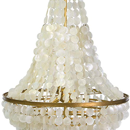 Regina Andrew Capiz Cascade Capiz Shell Chandelier Ceiling Light Fixture with 6 Socket 40