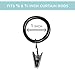 Kenney Window Curtain Clip Rings, Set of 14, Black