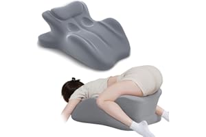 HOMEPAC Sweet Spot Pillow, Chiro Monk Pillow for Couples, 27° Angle Perfect Position Ergonomic Contoured Support Pillow, Multi-Functional Memory Foam Lounger Cushion Back Support (Grey)