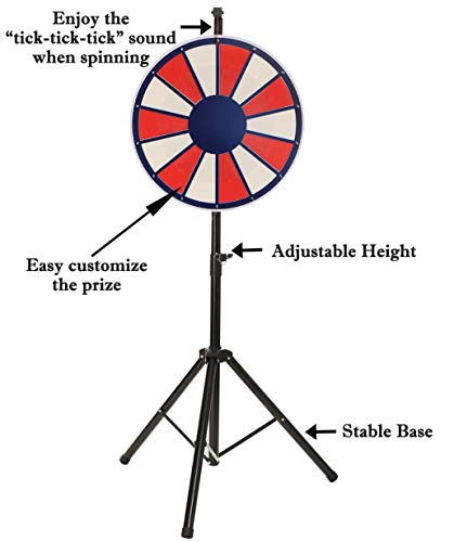SPRAWL 24" 14 Slot Spinning Game Color Prize Wheel Folding Fortune Party Game