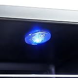 AKDY 12 Bottles Dual Zone Reversible Freestanding Thermoelectric Wine Cooler Cleear