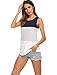 Hount Woman's Casual Summer Sleeveless Tank Tops (Navy Blue, XL)