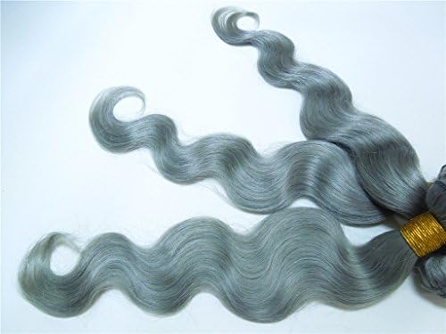 HairPR Hair 100% Malaysian Human Virgin Hair extension 3 Bundles 10"-28" Body Wave Silver Color