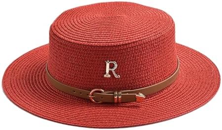 Wide Brim Straw Boater Sun Hat Foldable Packable Beach Hat Lanzom Sun Hats for Women Wide Brim Straw Boater Hat  main image 4