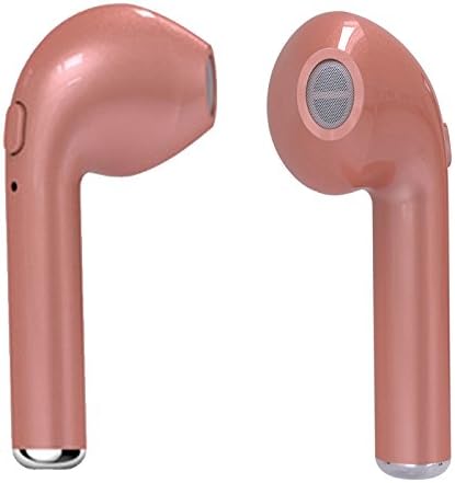 Wireless Bluetooth Earbuds, Lamchin I7 Mini Bluetooth Car Stereo Headsets In-Ear Headphones Music Earphones With Build in Mic Noise Cancelling Hand-Free Calls(Rose Gold TWS)