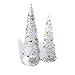 BANBERRY DESIGNS Acrylic Light Up Christmas Trees - Set of 2 Assorted Sized LED Trees - Color Changing Lights