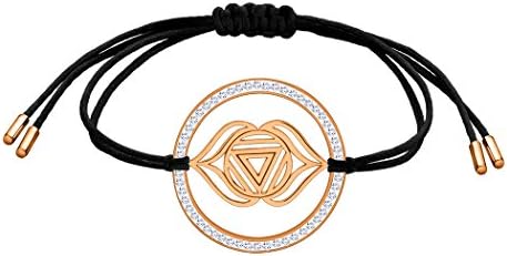 Nenalina Ladies 'Bracelet with Face Ajna Third Eye Chakra Pendant in 925 Sterling Silver Rose Gold Plated with Crystal Elements 863361-401