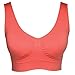Genie Bra Womens 3 Bra Pack - Wireless Bra Pack, Solid Color Seamless Bra - Brights - Medium