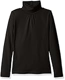 French Toast Big Girls' Long Sleeve Turtleneck, Black, 14/16