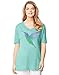Just My Size Women's Plus Size Basic Graphic V-Neck, SULFURE, 3X