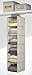 mDesign Chevron Fabric Hanging Closet Storage Organizer, for Clothing, Sweaters, Shoes, Accessories - 6 Shelves, Taupe/Natural