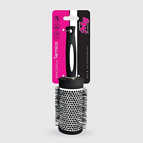 La Briantina Thermal Brush for Long Hair and Volume Effect, Retains Heat and Reduces Drying Times, Diameter 58 mm