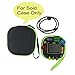 co2CREA Hard Travel Case Replacement for Leapfrog Rockit Twist Handheld Learning Game (Black Case + Green Zipper)