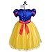 Dressy Daisy Toddler Little Girls' Princess Costume Fancy Dresses Up Halloween Party With Red Ribbon Size 4T
