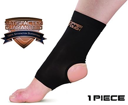Copper Tough Compression Ankle Brace - High Performance Copper Compression Sleeve for Enhanced Circulation, Recovery, Joint Pain and Support for Men and Women - Athletic or Everyday Use – X-Large