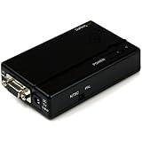 StarTech.com High Resolution VGA to Composite (RCA) or S-Video Converter - PC to TV Video Adapter - 1600x1200 RGB to TV Converter