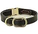 wangstar Luxury Real Leather Dog Collar, Heavy Duty Buckle Dog Leather Collar for Small Medium Large Dogs, Stylish Design with Strong Quick Release Brass Buckle (L, Black)