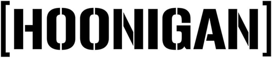 bjlongyi 1 pc Reflective Car Sticker,Hoonigan Letter Print Style Window Door Decals Self-Adhesive Racing Stickers Car Supplies Black 5812.5cm