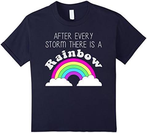 unisex-child Rainbow Baby After Every Storm There Is A Rainbow T-Shirt 6 Navy